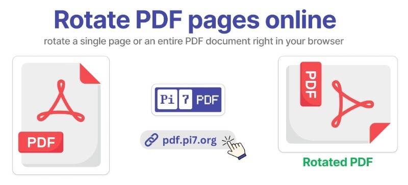 Rotate a single page or an entire PDF document with Pi7 PDF Tool