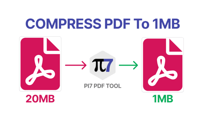 Compress PDF to 1MB with Pi7 PDF Compressor.