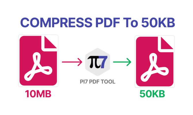 Compress PDF to 50kb with Pi7 PDF Compressor