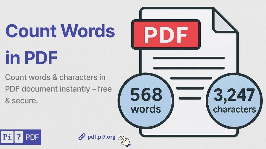 Count Words & Characters in PDF with Pi7 PDF Word Counter