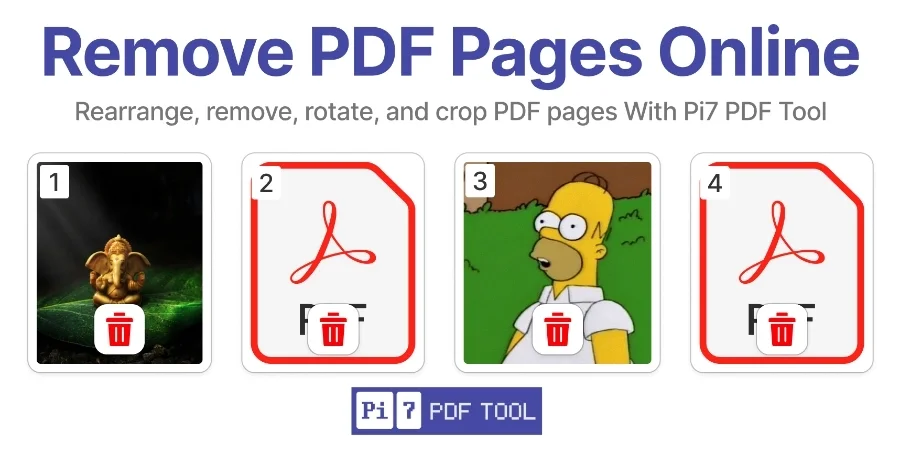 Remove pages from PDF files using Pi7's PDF Tool