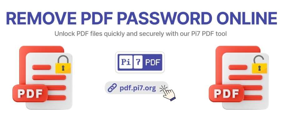 Unlock PDF files quickly and securely with our Pi7 PDF tool