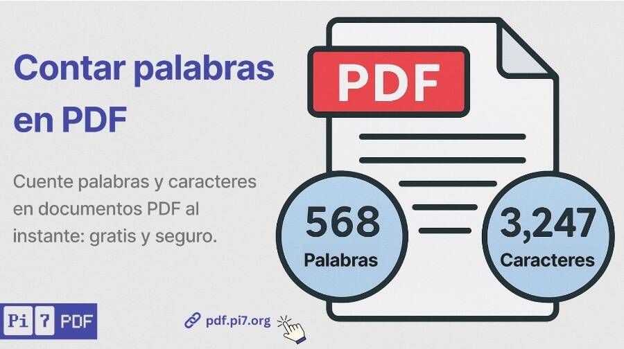 Contar palabras y caracteres en PDF en línea