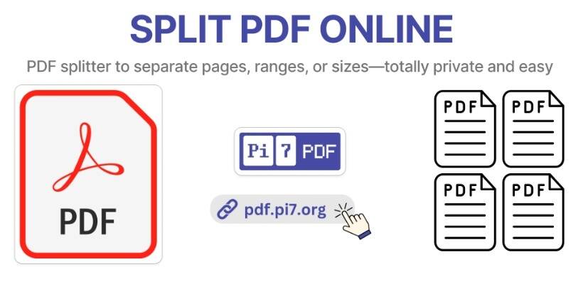 Split PDF online using Pi7 PDF Splitter Tool in free